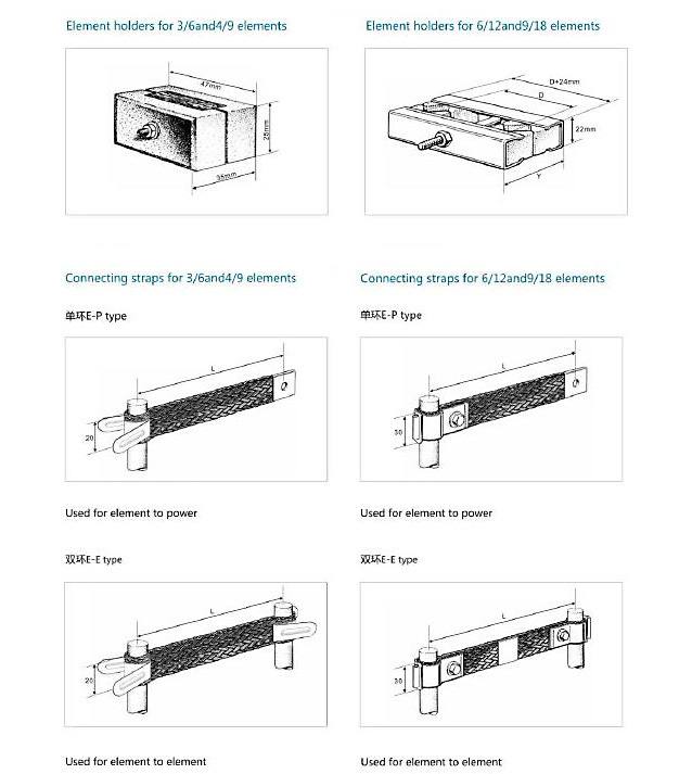 Accessories of MoSi2 Heating Elements