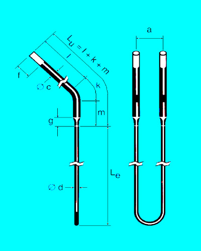 L Shape MoSi2 Heating Elements