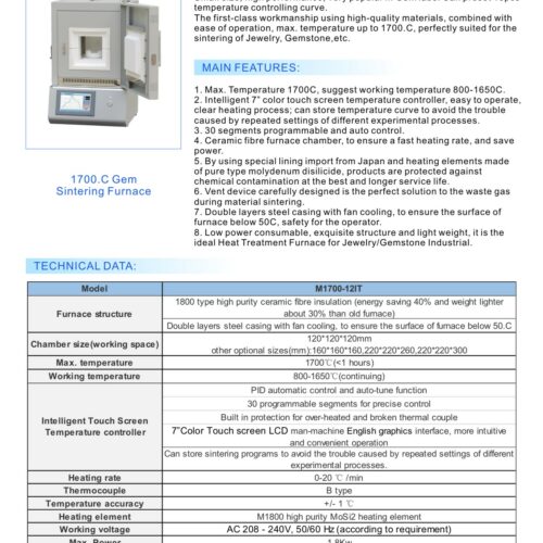 Brochure of Gem Heating Furnace