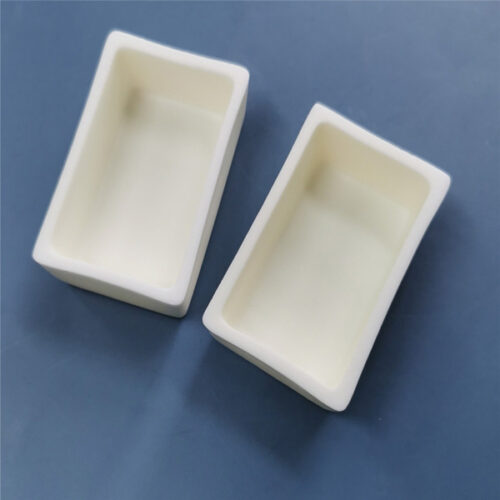 Square Alumina Ceramic Crucible Boat-4