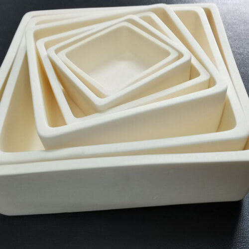 Square Alumina Ceramic Crucible Boat-5