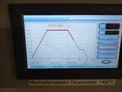 Intelligent Touch Screen of 1400.C Programmable Tube Furnace