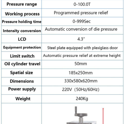 100 ton Automatic Powder Pellet Press