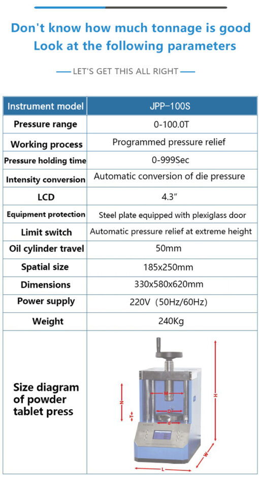 100 ton Automatic Powder Pellet Press