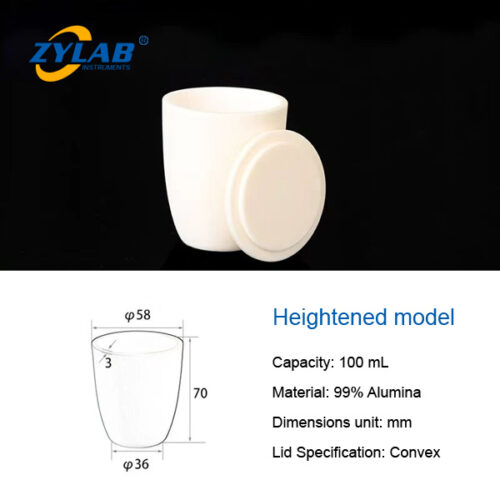 100ml Alumina (Al2O3) Crucible With Lid