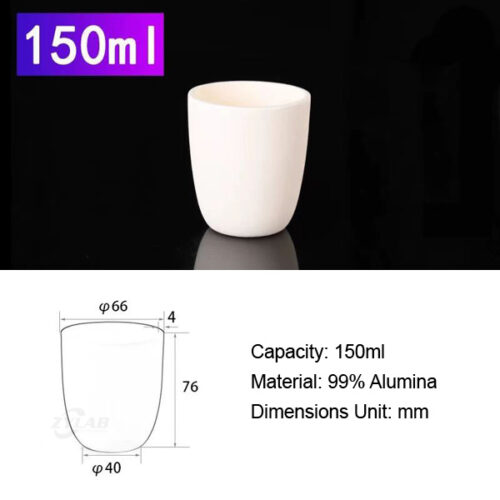 150ml Alumina Curved Muffle Furnace Crucible