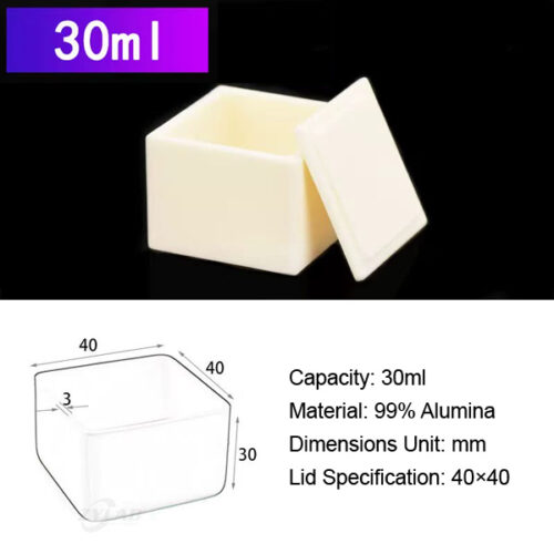 30ml Alumina Square Crucible with Lid