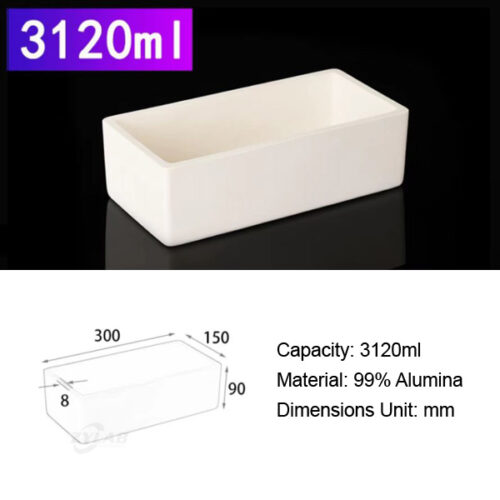 3120ml Rectangular Alumina Crucible