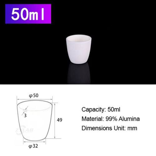 50ml Alumina Curved Muffle Furnace Crucible