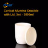 99% Alumina Conical Muffle Furnace Crucible with Lid